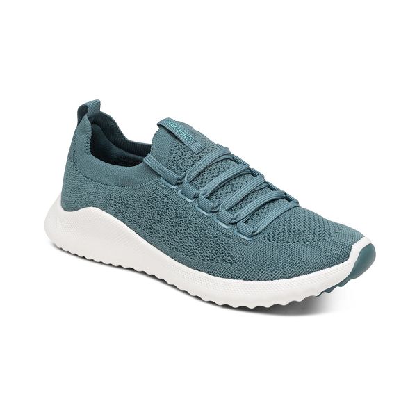 Aetrex Women's Carly Arch Support Sneakers - Teal | USA MWQ8UAZ